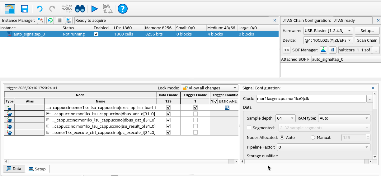SignalTap Selecting Signals
